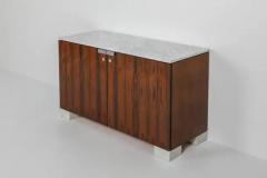  De Coene Fr res Carrara Marble and Rosewood Cabinet by Alfred Hendrickx - 3386693