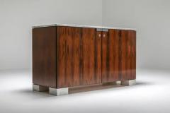  De Coene Fr res Carrara Marble and Rosewood Cabinet by Alfred Hendrickx - 3386750