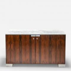  De Coene Fr res Carrara Marble and Rosewood Cabinet by Alfred Hendrickx - 3395551