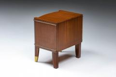  De Coene Fr res De Coene Brown Bed Side Table 1960s - 2301899