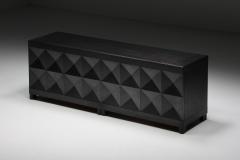  De Coene Fr res De Coene Credenza in Black Stained Oak 1970s - 2689693
