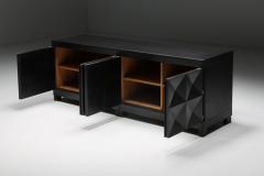  De Coene Fr res De Coene Credenza in Black Stained Oak 1970s - 2689694