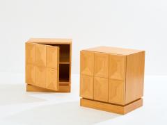  De Coene Fr res De Coene Fr res brutalist oak bedside tables 1970 - 3932828