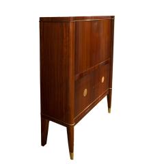  De Coene Fr res De Coene Freres Art Deco Cabinet in Mahagony with Bronze Medallions 1930s - 2971526