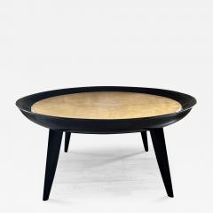  De Coene Fr res De Coene refined art deco black lacquered coffee table with parchment top - 2671328