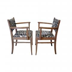  De Coene Fr res Pair of Art Deco Armchairs De Coene Fr res Limed Oak Belgium circa 1935 - 4598922
