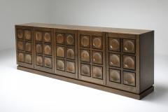  De Coene Graphical sideboard in oak 1970s - 1395244