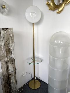  De Majo Brass Floor Lamp Murano Glass by De Majo Italy 1970s - 2176607