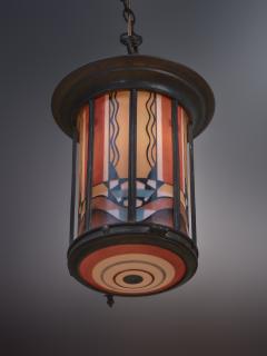  De Nieuwe Honsel De Nieuwe Honsel Amsterdam School Hall Lamp circa 1925 - 4814596