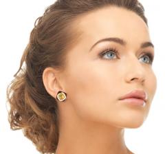  De Vroomen Leo De Vroomen Citrine and Enamel Earrings - 446890