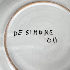  DeSimone 1960s DeSimone Pottery Ceramic Hand Painted Art Plate from Italy - 2960254