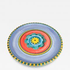  DeSimone 1960s DeSimone Pottery of Italy Hand Painted Flower Art Plate Colorful Ceramic - 2932169