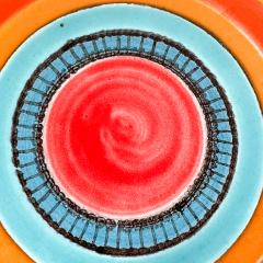  DeSimone 1960s DeSimone Pottery of Italy Vibrant Ceramic Art Plate Hand Painted - 2930322