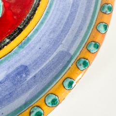  DeSimone 1960s DeSimone of Italy Colorful Art Plate Hand Painted Ceramic Pottery - 2930448