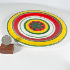 DeSimone 1960s Desimone Ceramic Pottery Italy Art Plate Yellow Red Green Hand Painted - 2930416