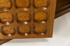  Defour Brutalist Highboard in Dark Oak Model Sonate by Frans Defour Belgium 1970s - 3055849