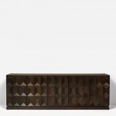  Defour Brutalist Sideboard by Defour in Solid Dark Stained Oak Belgium 1970s - 4494914
