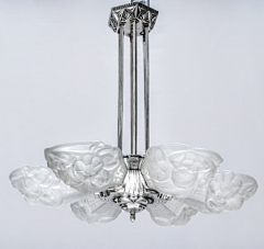  Degu A French Art Deco Chandelier signed by Degue - 3941852