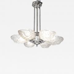  Degu A French Art Deco Chandelier signed by Degue - 4278995
