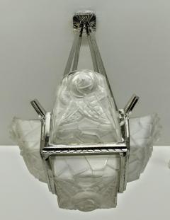  Degu French Art Deco Chandelier Pendant Signed by Degue - 3941655