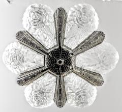  Degu French Art Deco Rose Chandelier signed Degue - 3941622