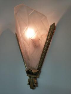  Degu French Art Deco Wall Sconces Signed by Degue LU161923518422 - 3941970