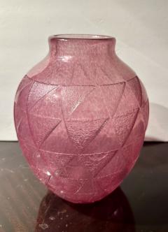  Degu French Etched Glass Art Deco Vase by Degue - 4546940