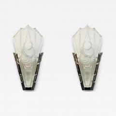  Degu Pair of French Art Deco Wall Sconces By Degue LU161925884853 - 4115092