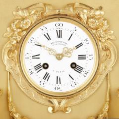  Delafontaine Napoleon III period gilt and patinated bronze clock by Delafontaine - 2500546