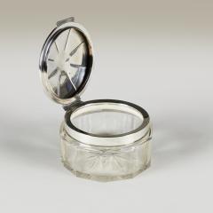  Delheid Freres Large 1930s Art Deco Silver And Crystal lidded box by Delheid Fr res - 4359934