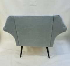  Delta Cosulich Interiors Italian Mid Century Modern Style Pair of Aquamarine Armchairs - 2153171