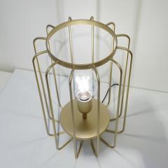  Delta Cosulich Interiors Minimalist Italian Futurist Gold Steel Open Table Lamp - 2153129