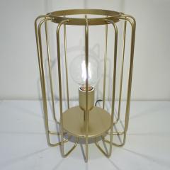  Delta Cosulich Interiors Minimalist Italian Futurist Gold Steel Open Table Lamp - 2153136