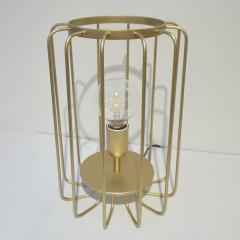  Delta Cosulich Interiors Minimalist Italian Futurist Gold Steel Open Table Lamp - 2153137