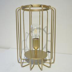 Delta Cosulich Interiors Minimalist Italian Futurist Gold Steel Open Table Lamp - 2153138