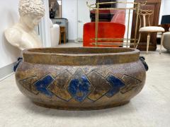  Denbac Large French Art Deco Pottery Jardiniere Attributed To Denbac - 4326581