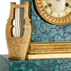  Deni re et Fils An Empire style ormolu and malachite mantel clock by Deni re - 3743861