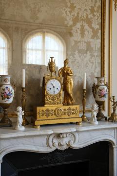  Deni re et Fils Charles X Ormolu Figural Mantel Clock Paris 1830s - 4565449