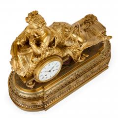  Deni re et Fils Neoclassical Gilt Bronze and Polychrome Enamel Mantel Clock By Deni re et Fils - 4697731