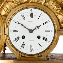  Deni re et Fils Neoclassical Gilt Bronze and Polychrome Enamel Mantel Clock By Deni re et Fils - 4697734