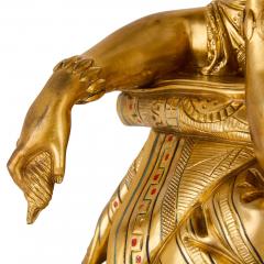  Deni re et Fils Neoclassical Gilt Bronze and Polychrome Enamel Mantel Clock By Deni re et Fils - 4697736