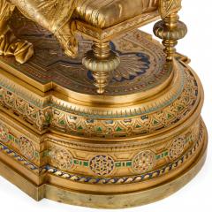  Deni re et Fils Neoclassical Gilt Bronze and Polychrome Enamel Mantel Clock By Deni re et Fils - 4697738