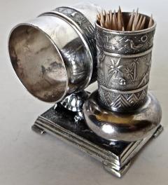  Derby Silver Company Victorian Silver Plate Turtle Napkin Ring Bud Vase American Circa 1880 - 677376