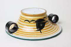  Deruta Futurist Art Deco Ceramic Centerpiece Bowl by Deruta 1930 Italy - 2907576