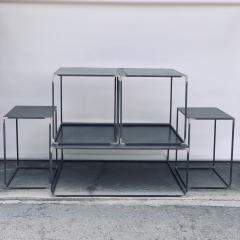  Design Fr res Complete Set of Filiforme Minimalist Patinated Steel Living Room Tables - 1409701