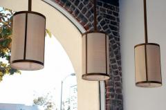  Design Fr res Cylindre Brass and Raffia Pendants - 718765