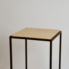  Design Fr res Diagramme Wrought Iron and Honed Travertine Drinks Table by Design Fr res - 1110682