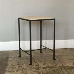  Design Fr res Diagramme Wrought Iron and Travertine Drink End Table by Design Fr res - 929319