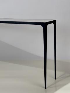  Design Fr res Extra long Esquisse Blackened Iron and Goatskin Console by Design Fr res - 1342894