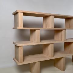  Design Fr res Four Shelves Verticale Polished Oak Shelving Unit - 1542439